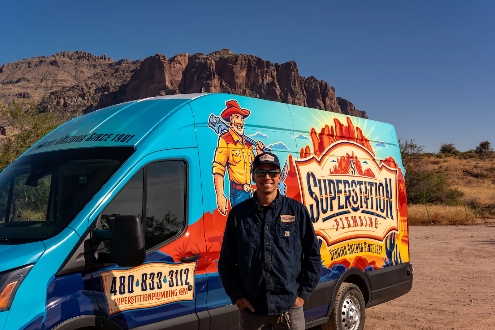 Superstition Plumbing technician at a Valley home